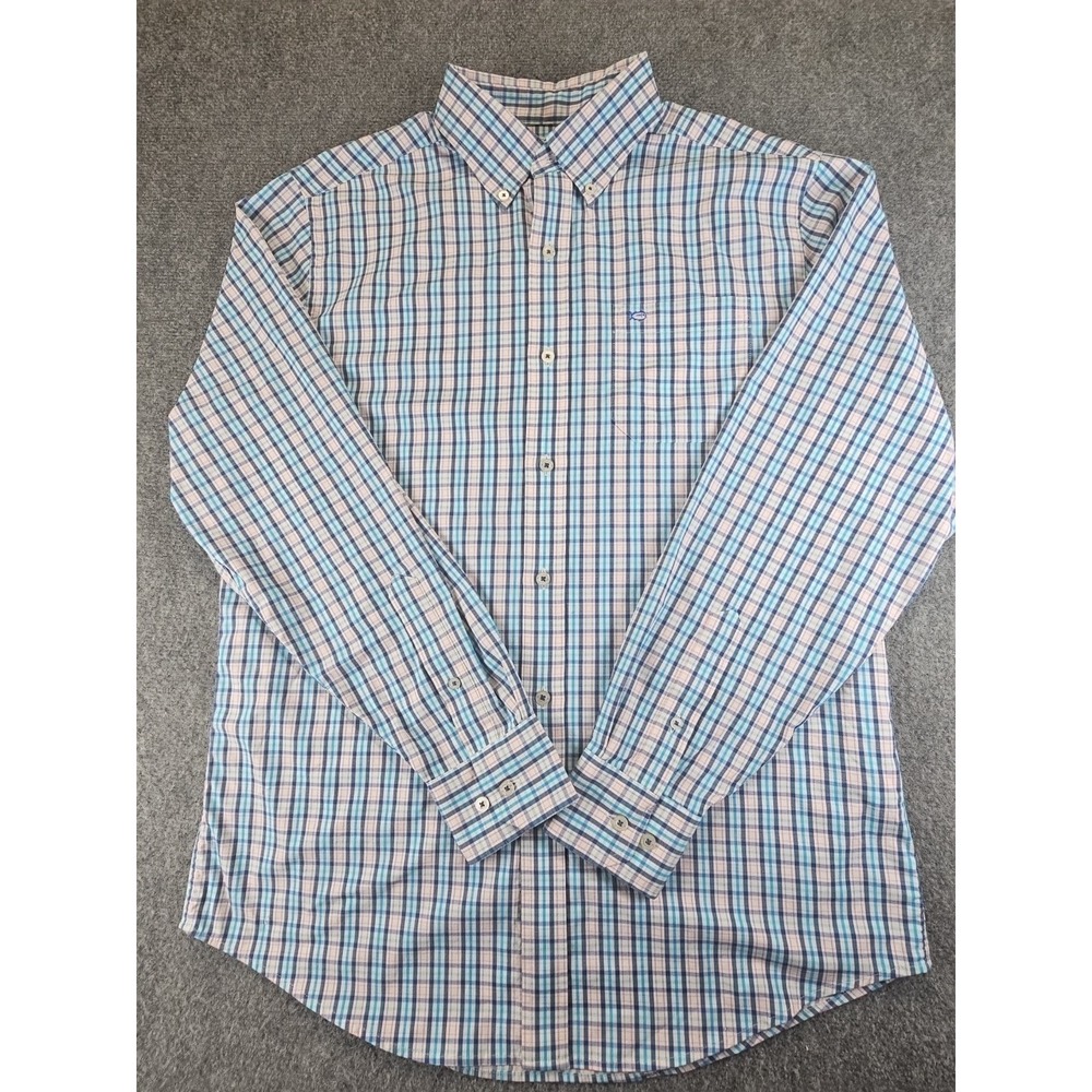 Southern Tide Intercoastal Mens Medium Plaid Button Down‎ Shirt Excellent 1422